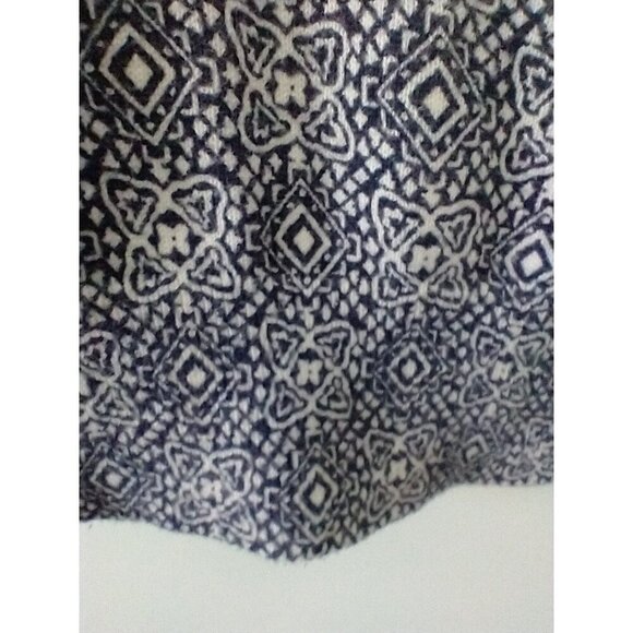 L.L. Bean Supima Cotton Cardigan Button Up Sweater Women's Blue Print  - XL - Picture 6 of 7